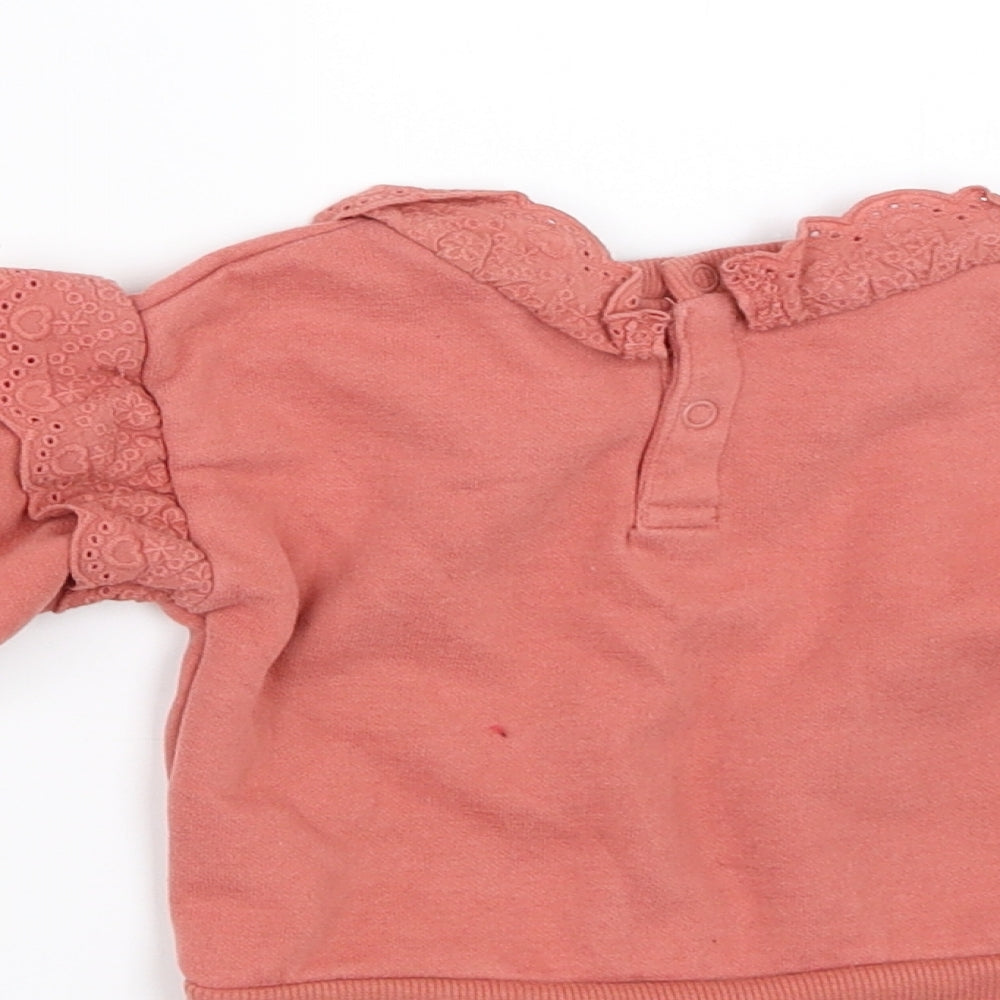 Primark Girls Orange   Pullover Jumper Size 6-9 Months