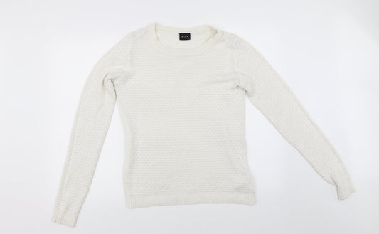 VILA Womens White   Pullover Jumper Size M