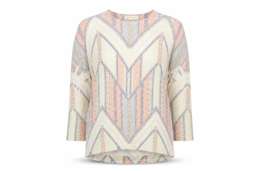 Preworn Womens Multicoloured Geometric  Pullover Jumper Size S