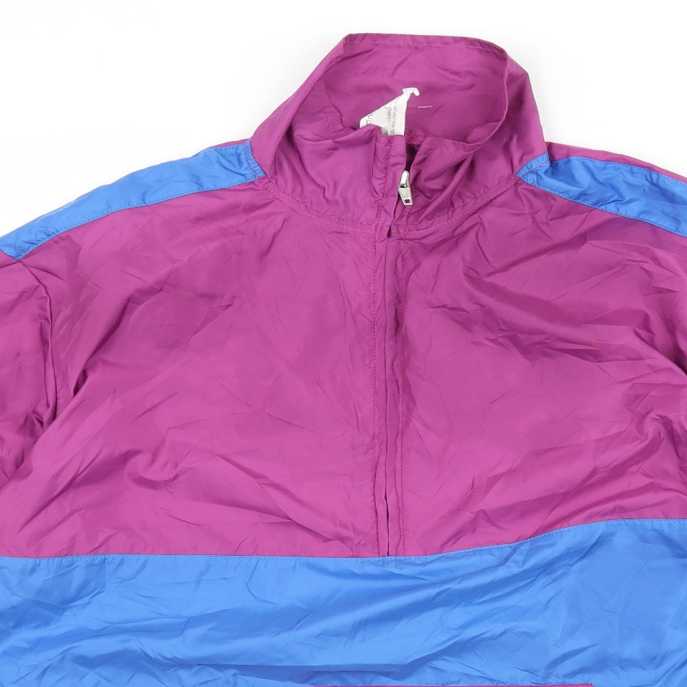 Preworn Womens Purple Striped  Pullover Sweatshirt Size S