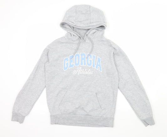 Primark Womens Grey  Jersey Pullover Hoodie Size 4