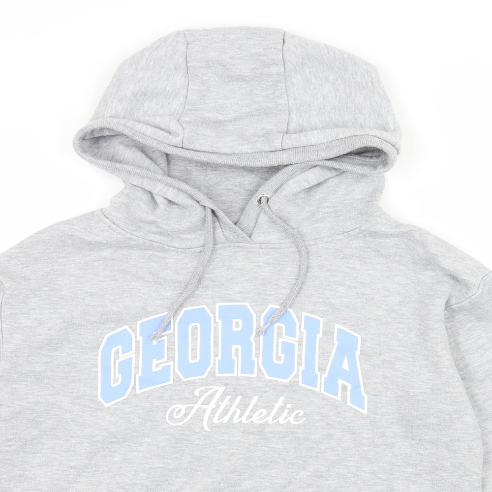 Primark Womens Grey  Jersey Pullover Hoodie Size 4