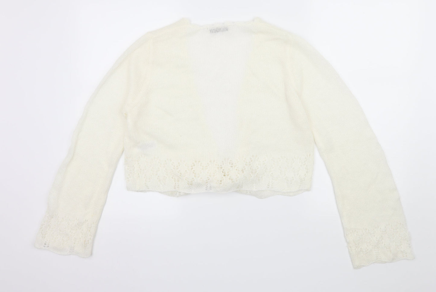 George Womens Ivory  Knit Cardigan Jumper Size S