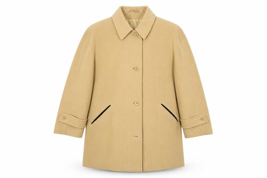 Preworn Womens Yellow  Fleece Overcoat Coat Size 16
