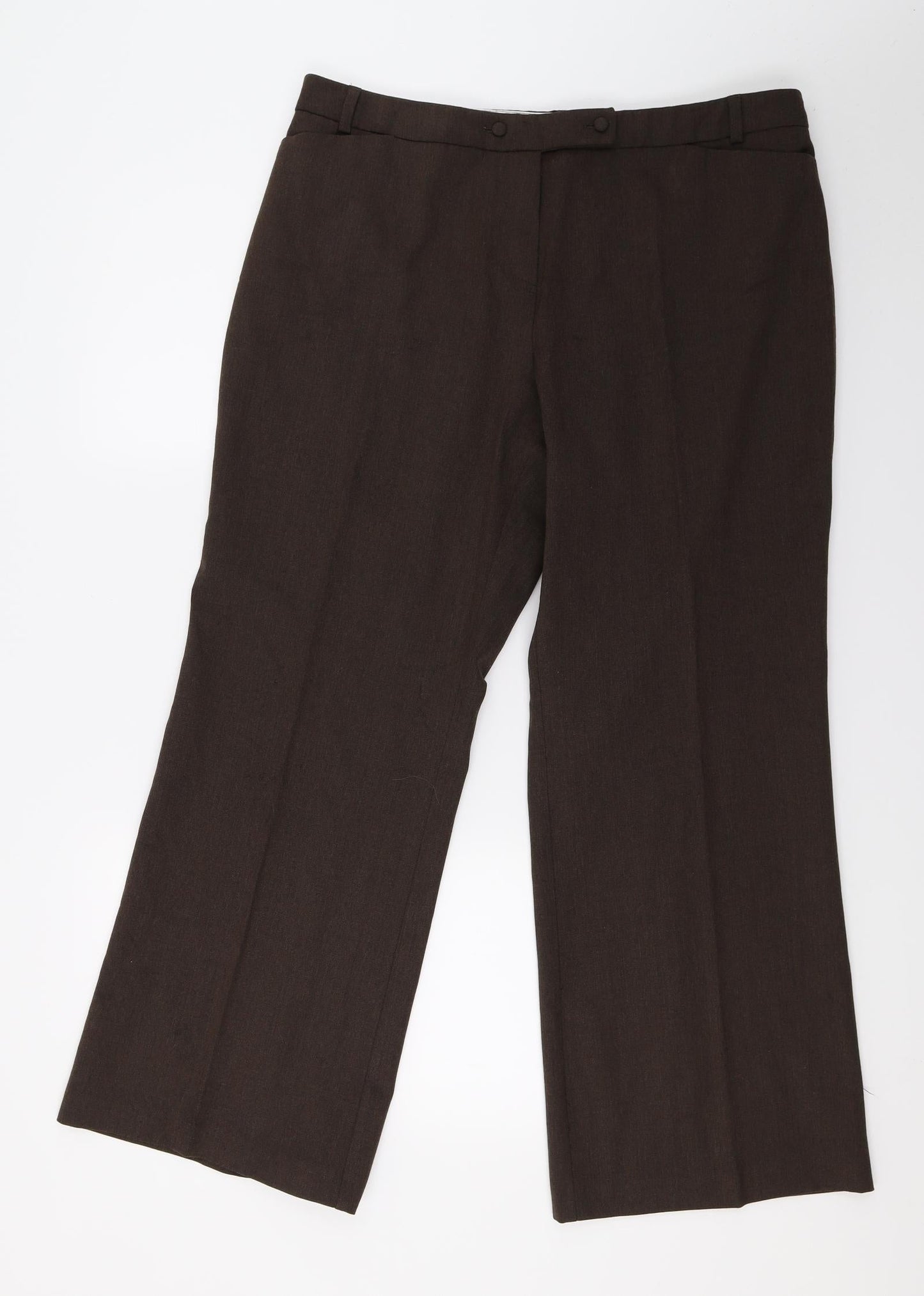 Marks and Spencer Womens Brown   Trousers  Size 16 L28 in