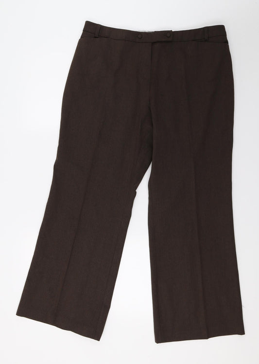 Marks and Spencer Womens Brown   Trousers  Size 16 L28 in