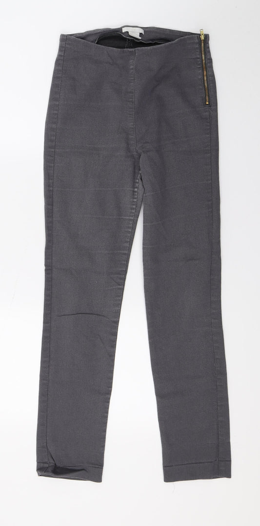 Preloved H&M Womens Grey  Denim Jegging Jeans Size 8 L27 in - Front