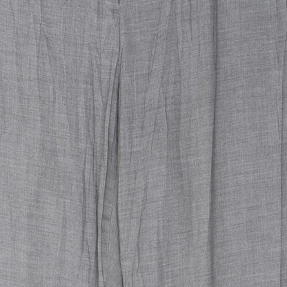 Preloved H&M Womens Grey   Cropped Trousers Size 12 L29 in - Detail