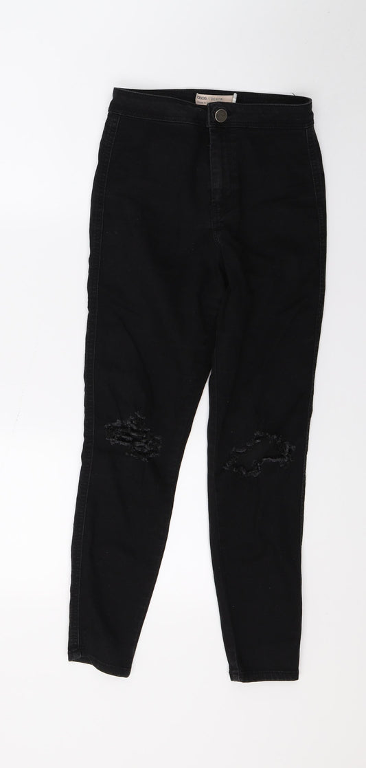 ASOS Womens Black  Denim Skinny Jeans Size 26 in L28 in