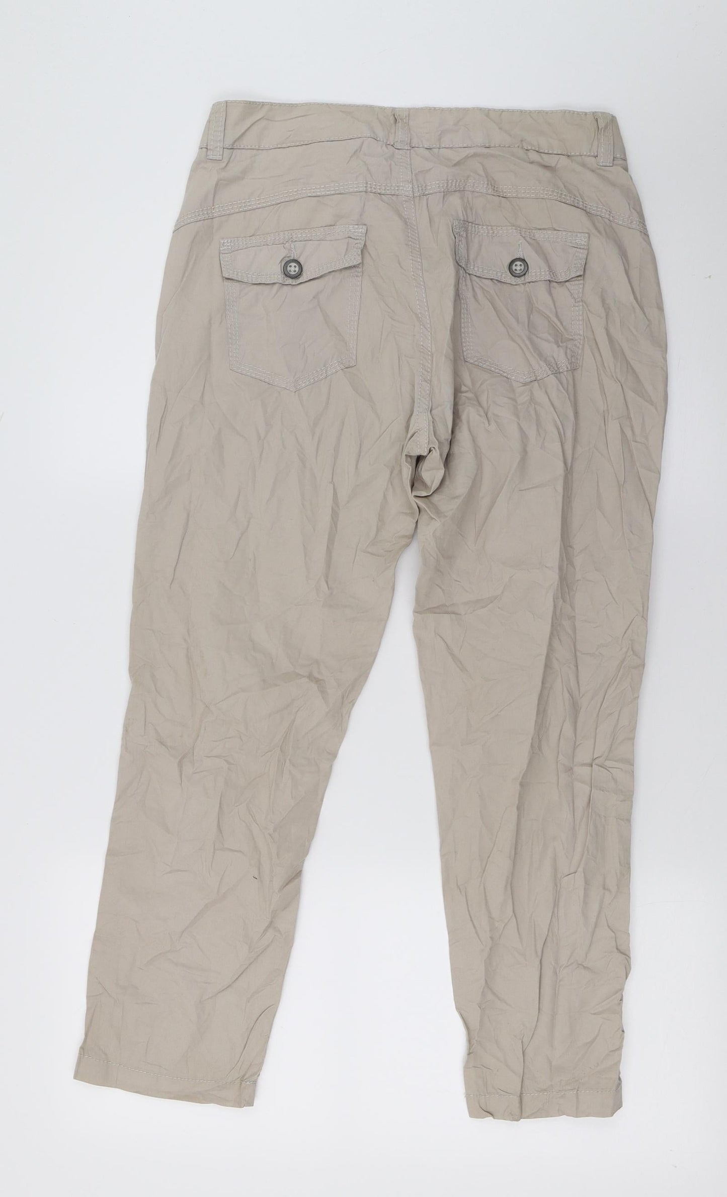 Street One Womens Brown   Cropped Trousers Size 34 in L26 in