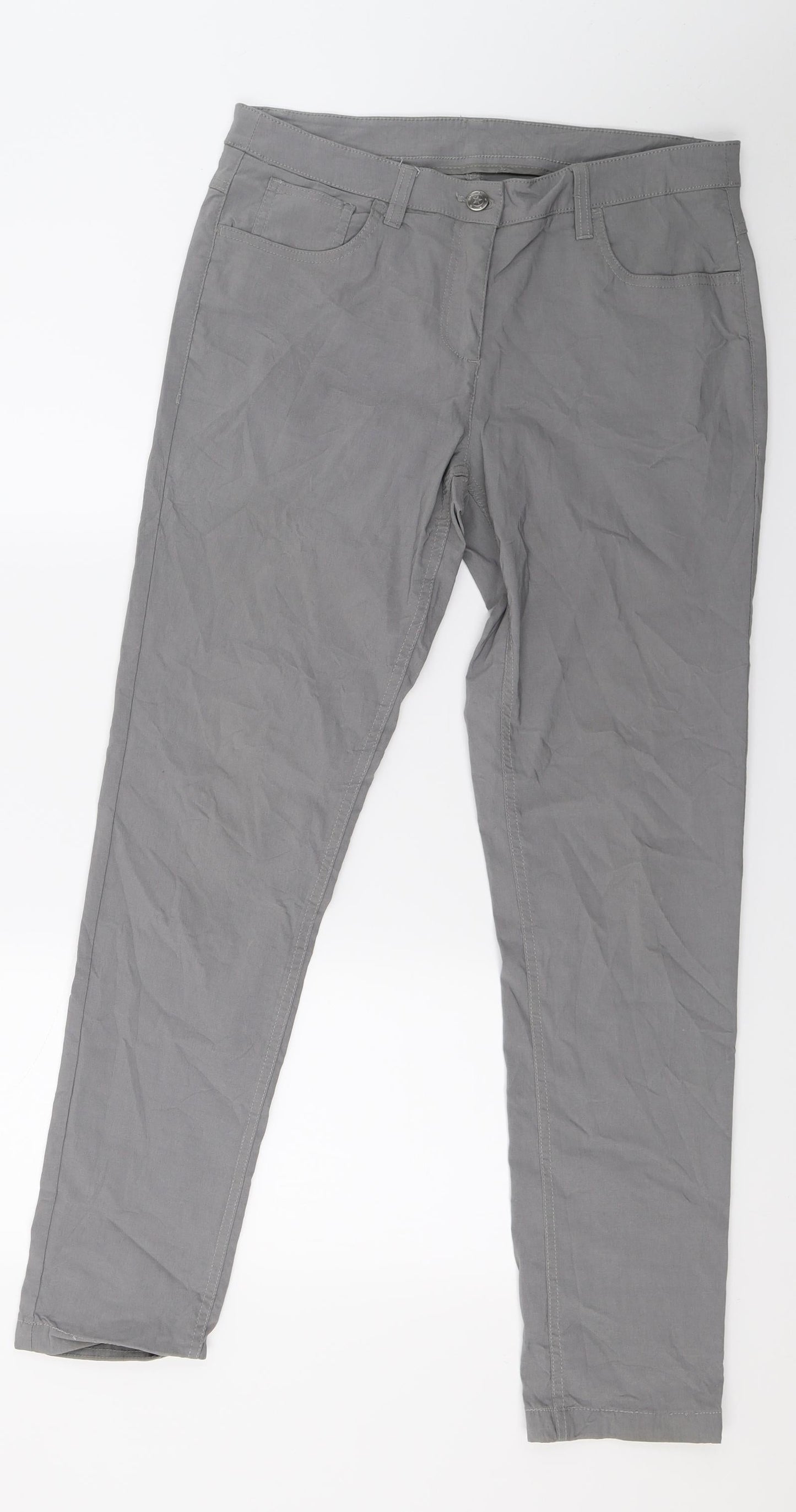 Preworn Womens Grey   Trousers  Size 34 in L28 in