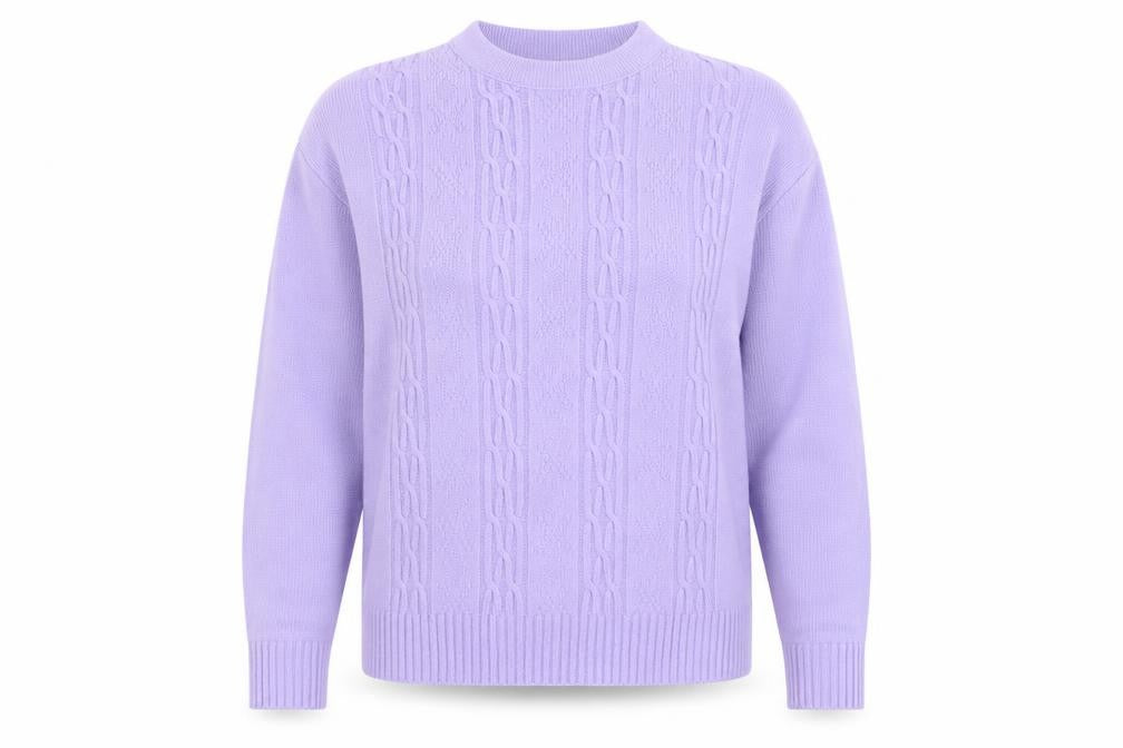 Pure & Natural Womens Purple  Knit Pullover Jumper Size M