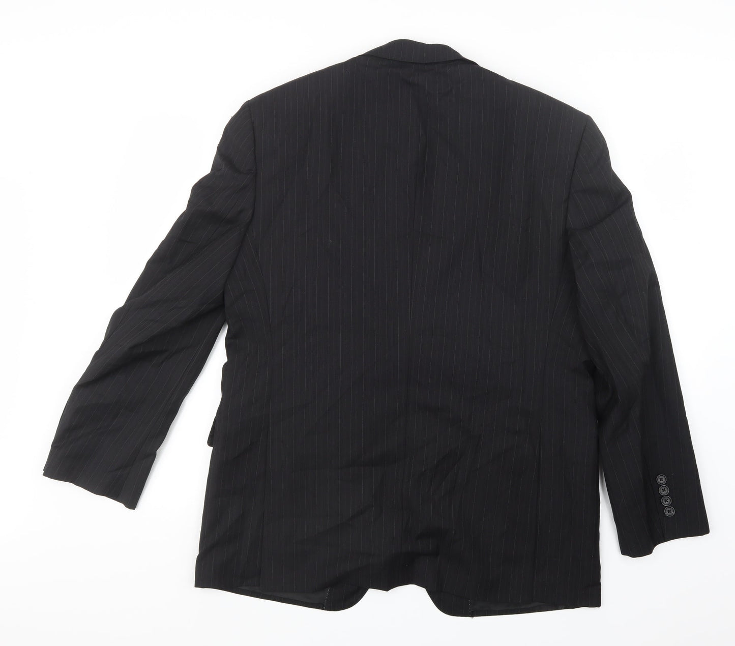 Marks and Spencer Mens Black Striped  Jacket Suit Jacket Size 40