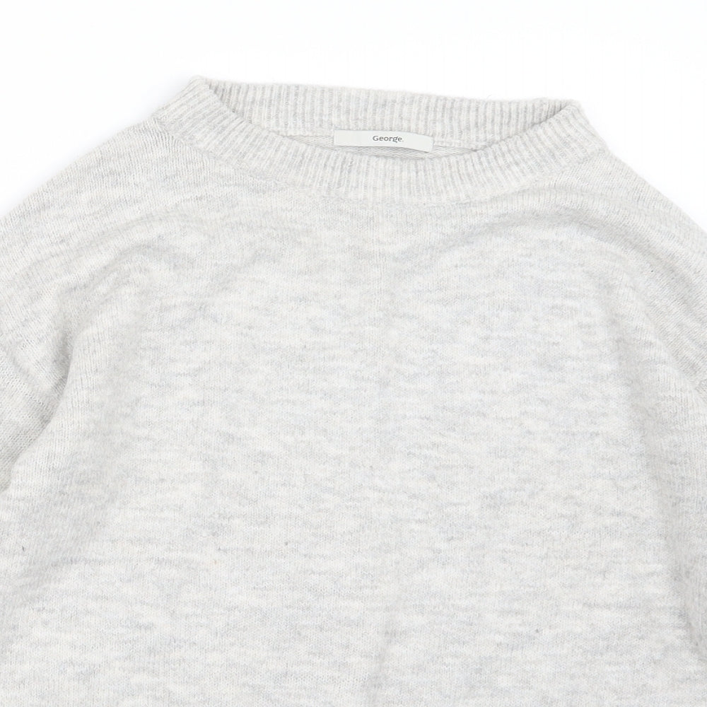 George Womens Grey  Knit Pullover Jumper Size 8