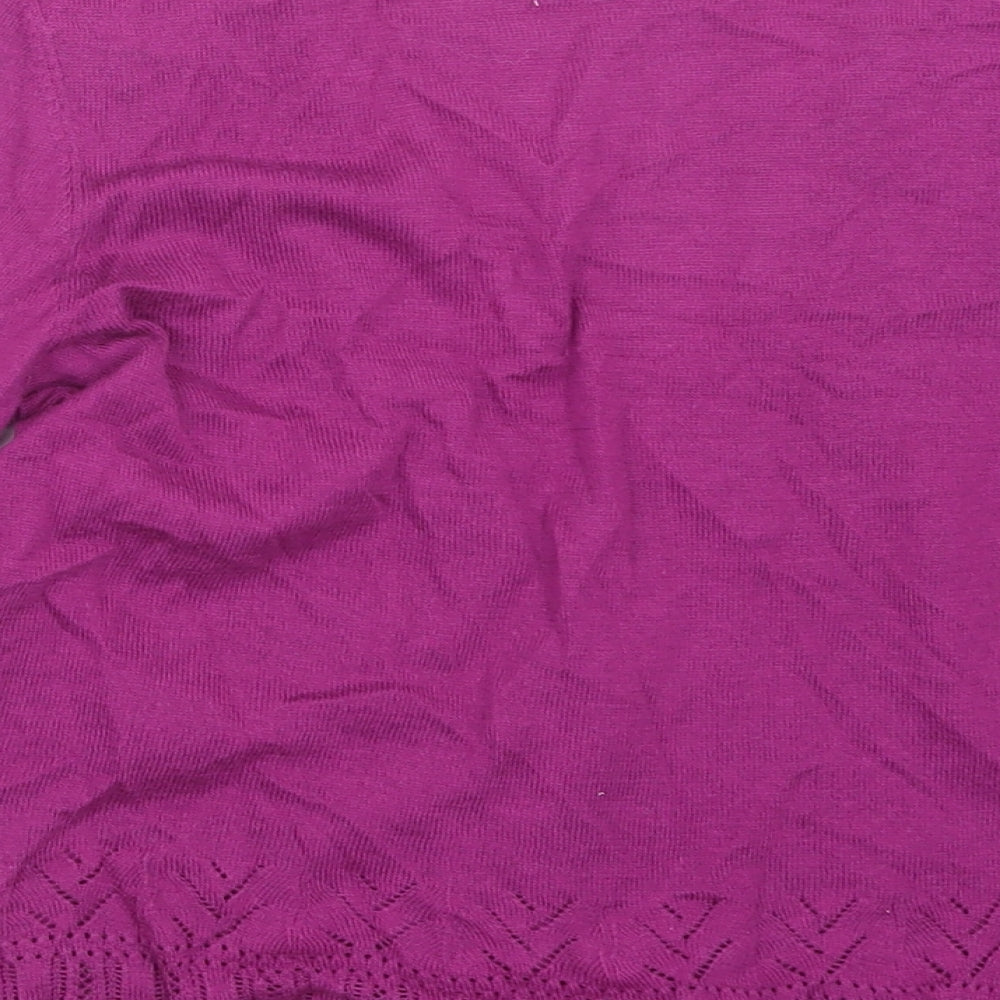 EAST Womens Purple  Knit Cardigan Jumper Size XS
