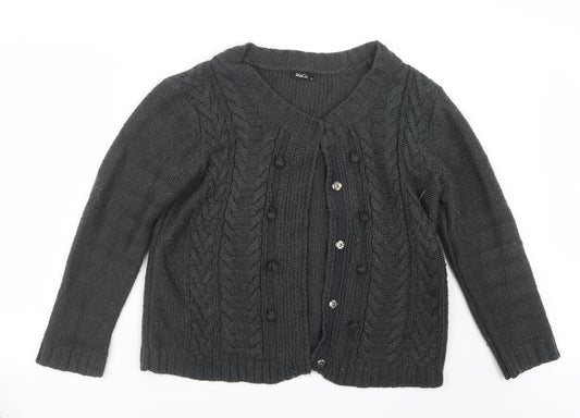 M&Co Womens Grey  Knit Cardigan Jumper Size XL