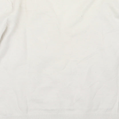 M&Co Womens Ivory  Knit Pullover Jumper Size M