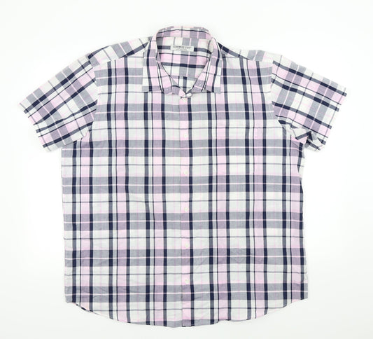 Ceader wood state Mens Orange Check   Button-Up Size 2XL