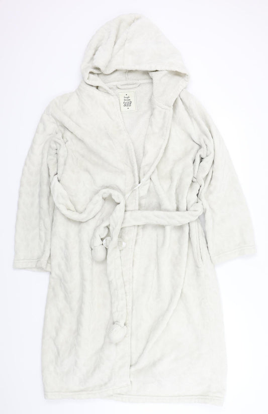SNUGGLE DREAM SLEEP Womens Beige Solid  Top Robe Size M