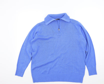 Preloved lsle Womens Blue   Pullover Jumper Size 18 - Front