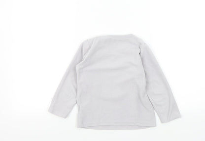 Back view of Rebel boys’ grey colourblock pyjama top, size 5, years - star wars