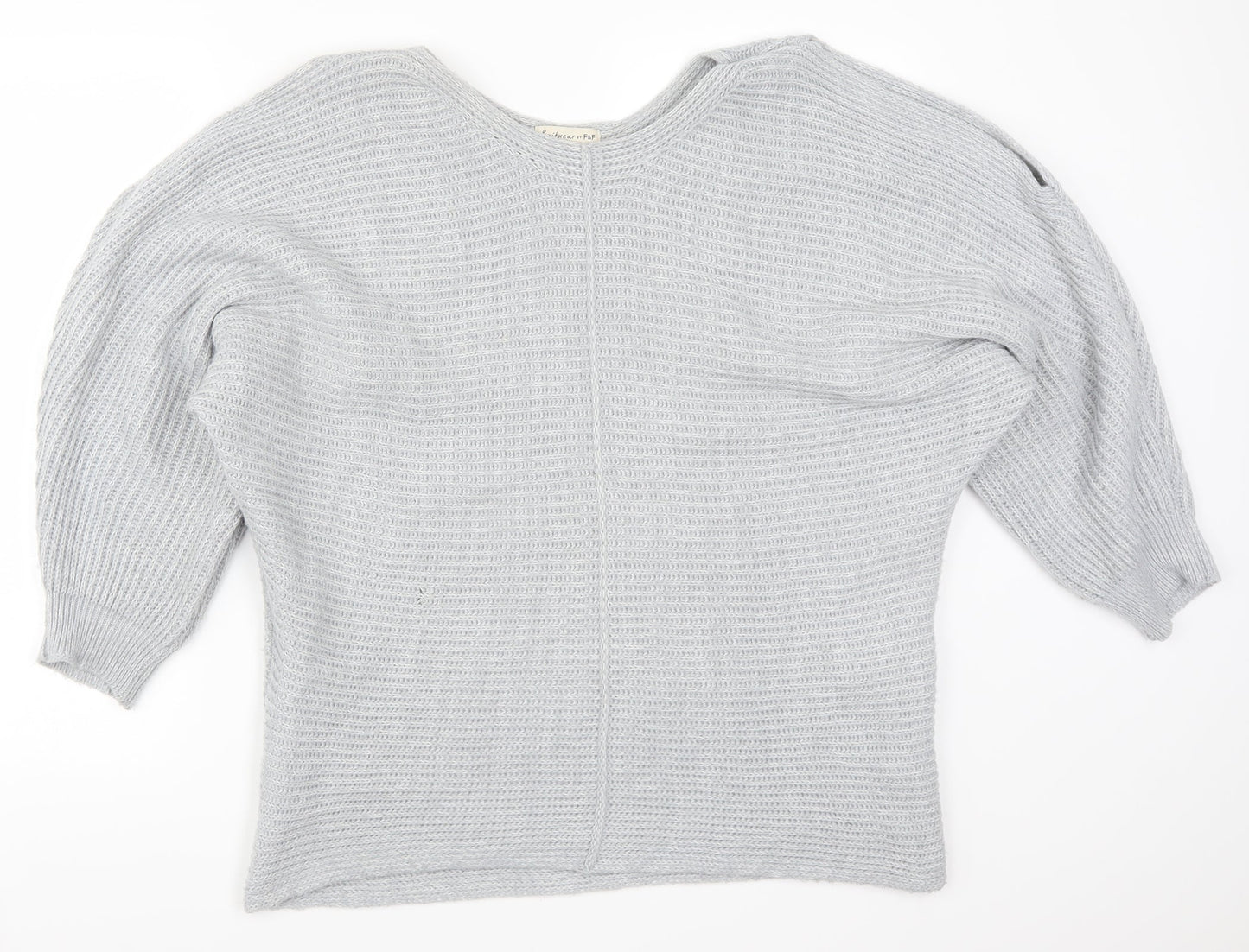 F&F Womens Grey  Knit Pullover Jumper Size 16