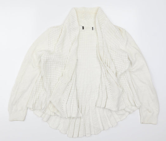 Preworn Womens White   Cardigan Jumper Size M