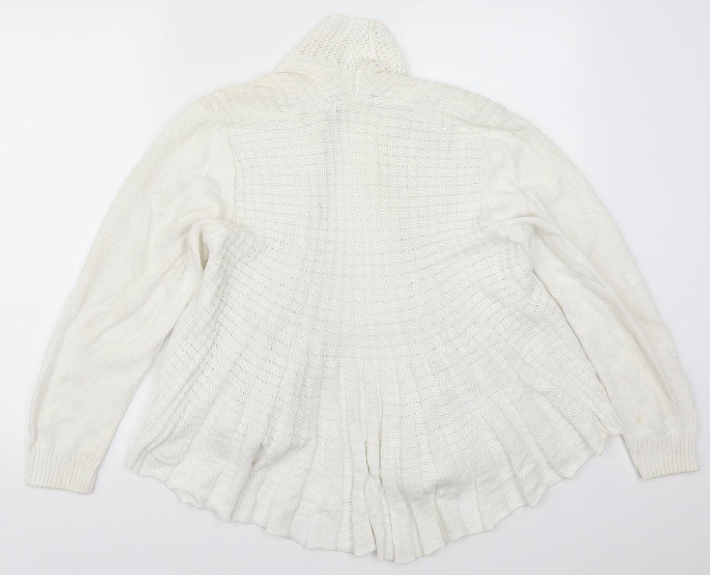 Preworn Womens White   Cardigan Jumper Size M