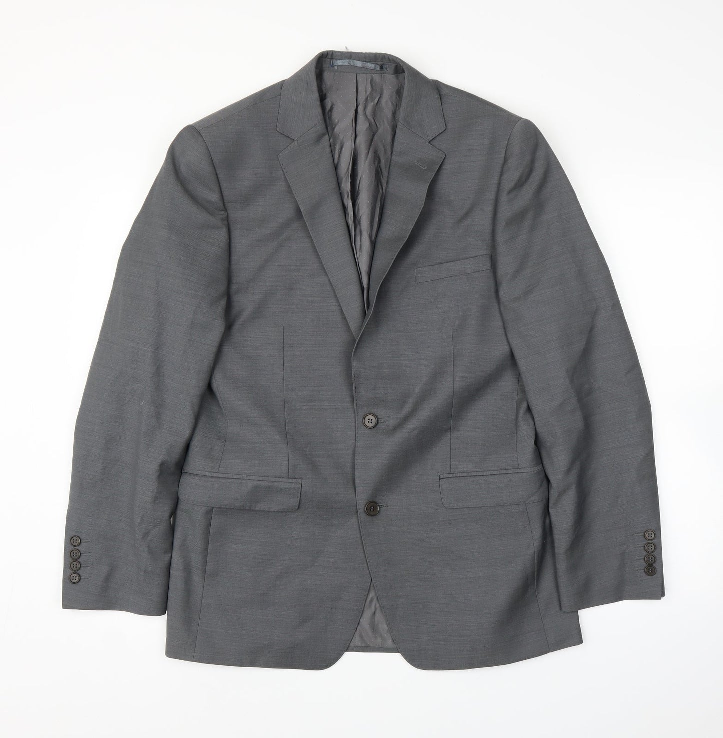 French Connection Mens Grey  Rayon Jacket Suit Jacket Size 38