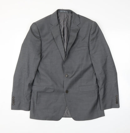Additional front view of French Connection men’s grey rayon jacket suit jacket, size 38