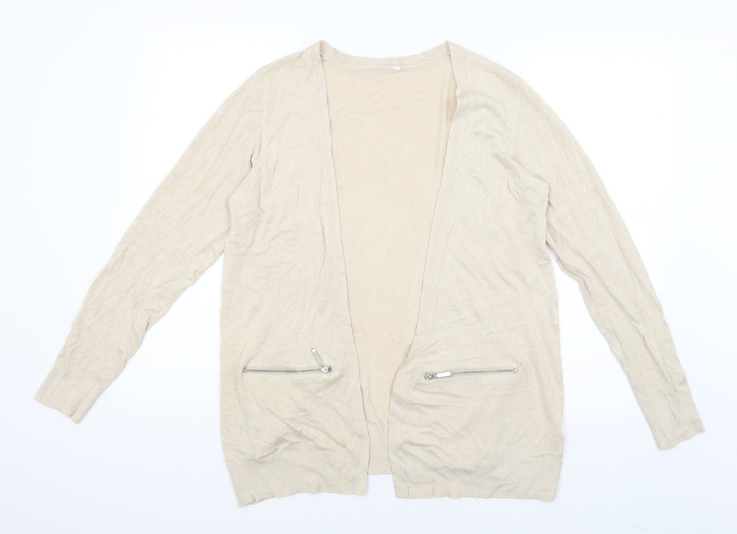Pep & Co Womens Beige   Wrap Jumper Size 14