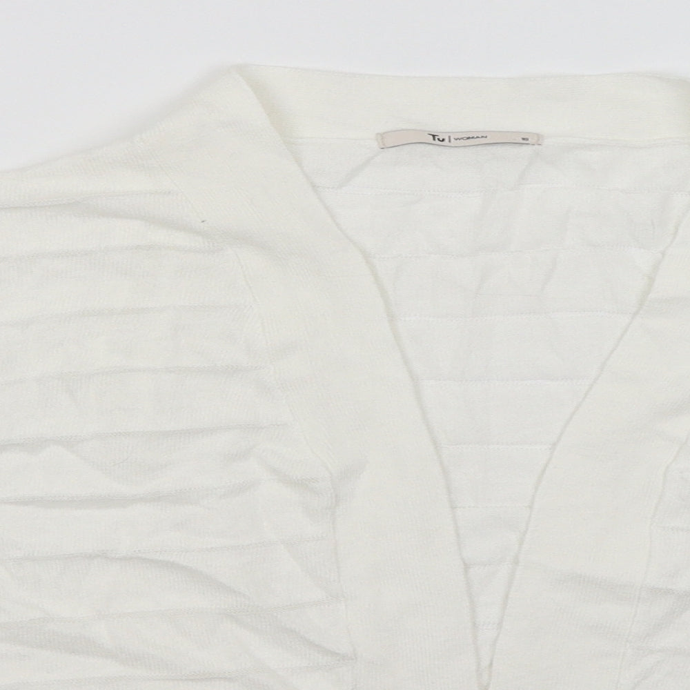 TU Womens White   Wrap Jumper Size 18