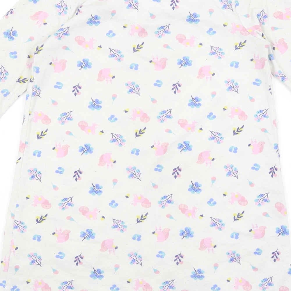 John Lewis Girls White   A-Line  Size 9 Years  - Squirrels