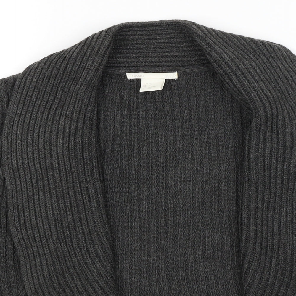 H&M Womens Grey   Wrap Jumper Size S