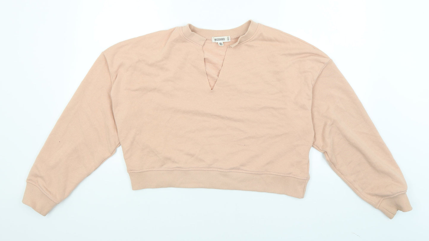 Missguided Womens Pink   Pullover Sweatshirt Size 8