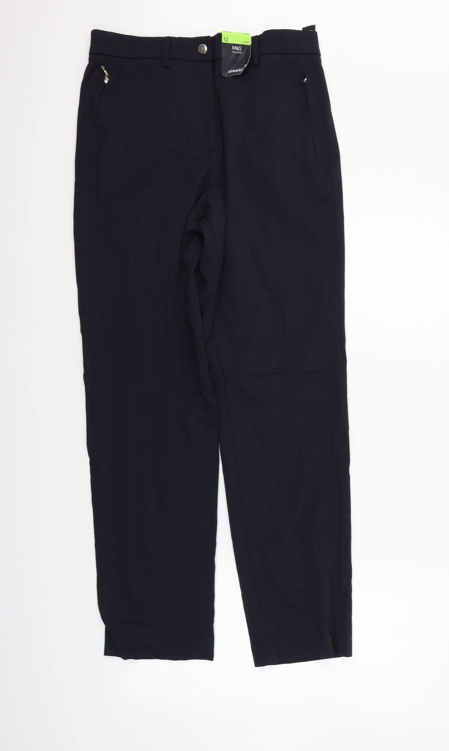 Marks and Spencer Womens Blue   Trousers  Size 12 L28 in