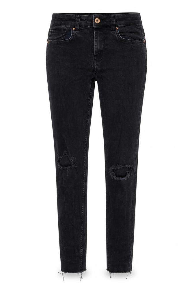 Divided Womens Black Houndstooth  Straight Jeans Size 8 L27 in