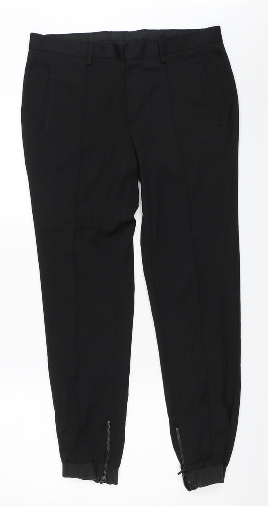 Topman Mens Black   Jogger Trousers Size 32 in L29 in