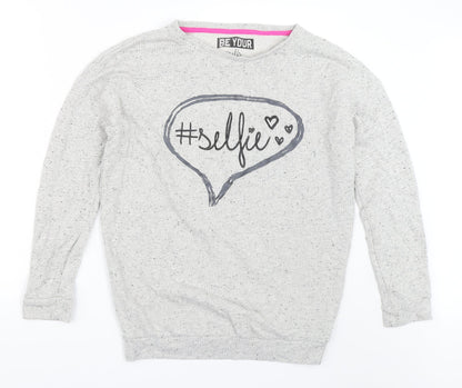 Marks & Spencer Girls Grey   Pullover Sweatshirt Size 12-13 Years