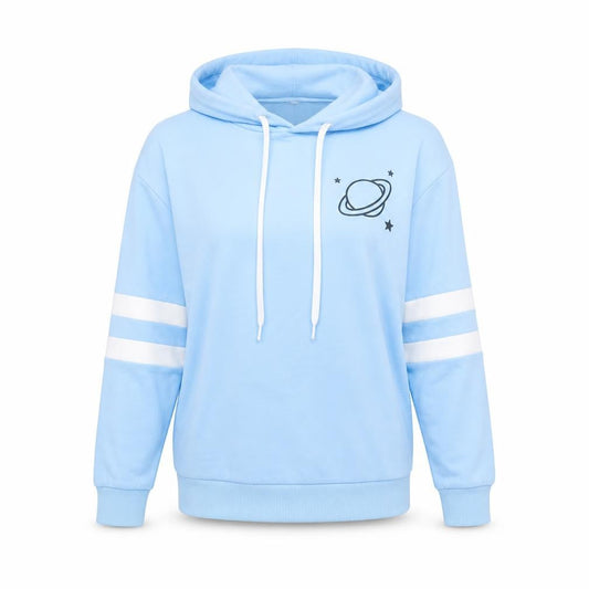 Womens Blue   Pullover Hoodie Size S
