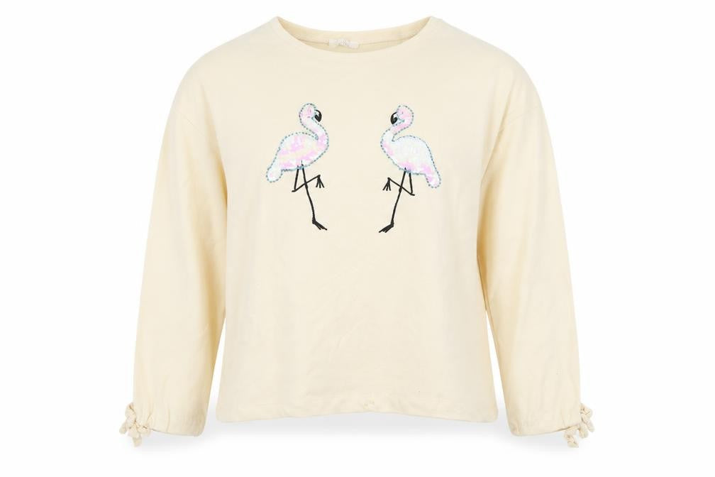 Pepper & Mint Womens Ivory   Pullover Sweatshirt Size M