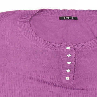 Bonmarché Womens Purple Pullover Jumper Size L