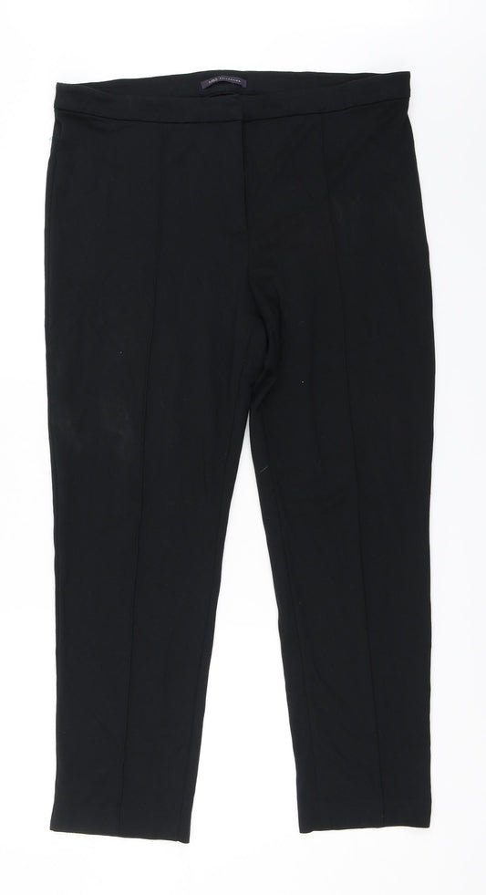 Marks and Spencer Womens Black   Trousers  Size 16 L28 in