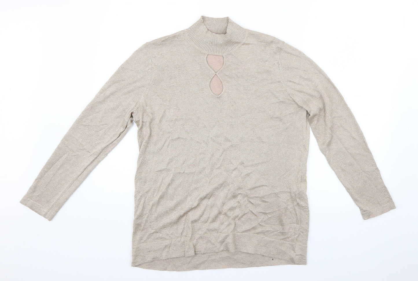 Punt Roma Womens Gold   Basic Blouse Size M