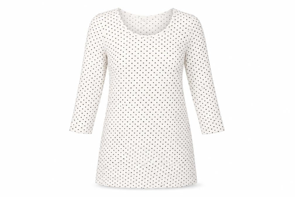 ESMARA Womens White Polka Dot  Mini  Size S