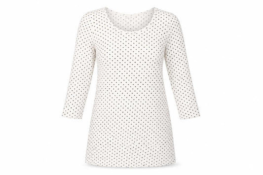 ESMARA Womens White Polka Dot  Mini  Size S