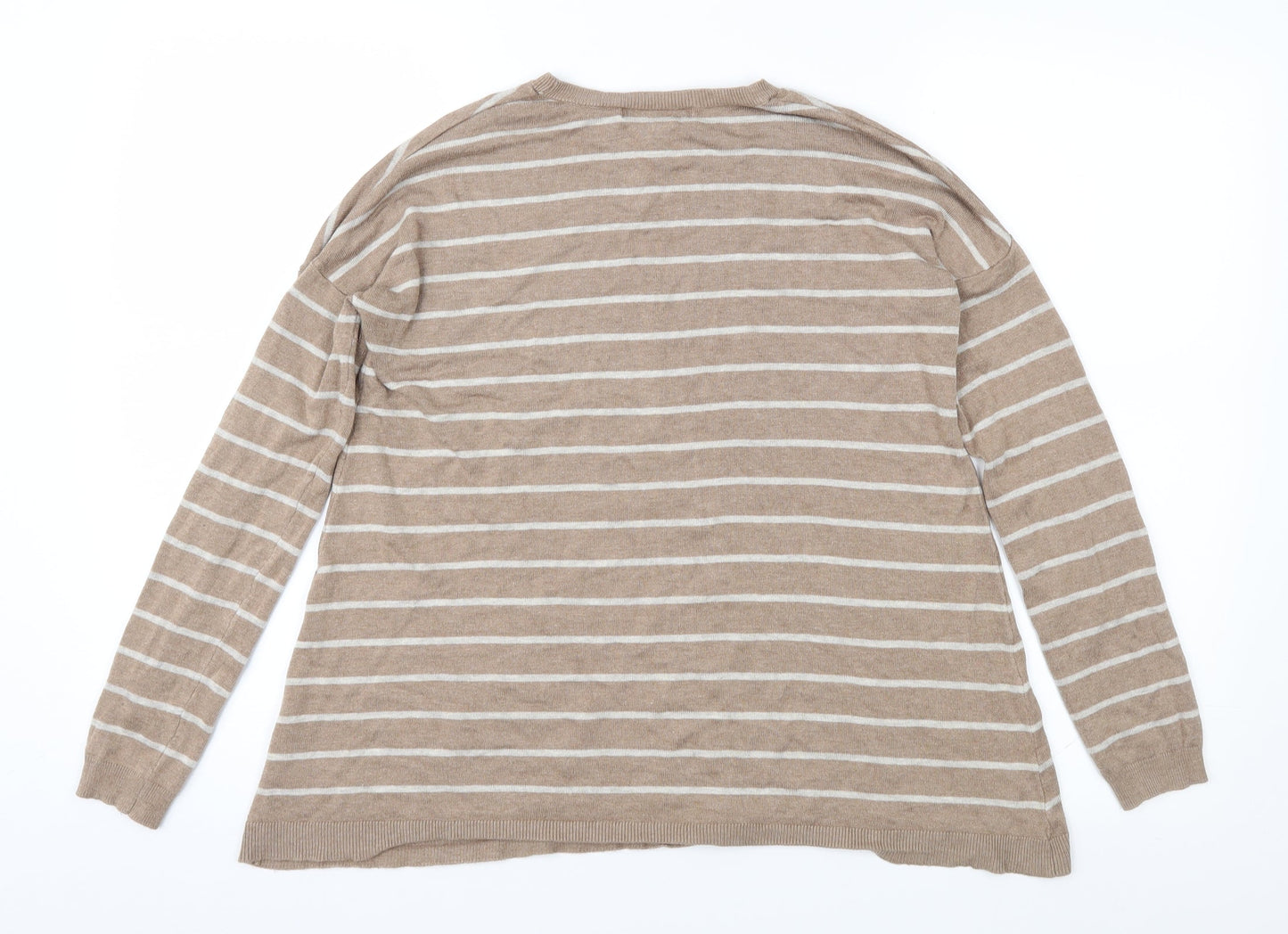Atmosphere Womens Brown Striped  Pullover Jumper Size 12