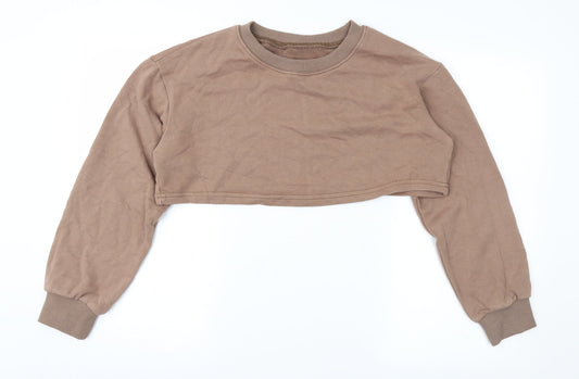 SheIn Womens Brown   Pullover Sweatshirt Size M