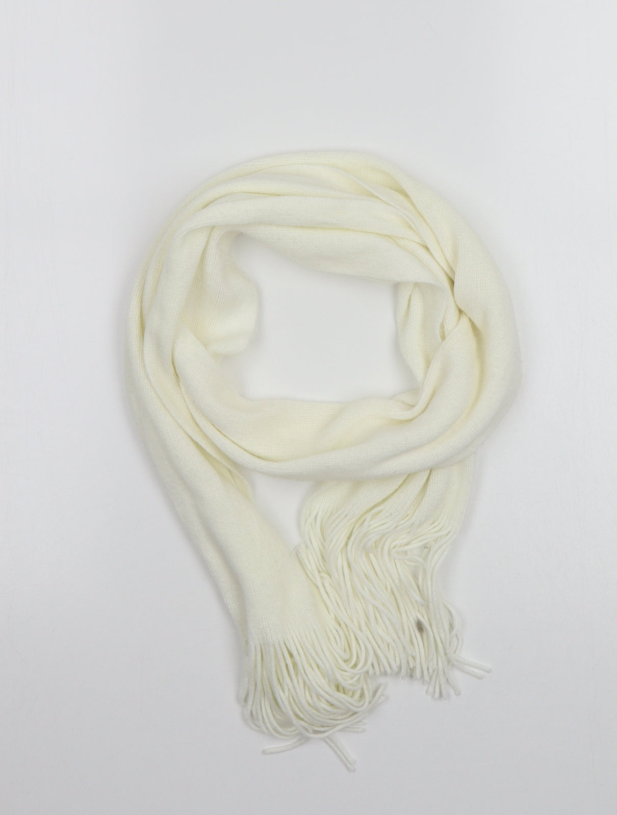 Preworn Womens White    Scarf