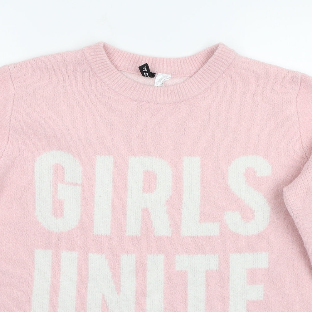 H&M Womens Pink   Pullover Jumper Size S